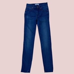 Madewell dark wash 9” High rise skinny jeans